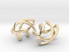 Twisty Earrings in Precious Metals 3d printed 