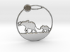 The Elephants Family Pendant 3d printed 