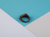 archetype - signature ring 3d printed pictured material: polished bronze steel