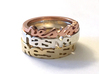 Resist Script Ring in Rose Gold Plated 3d printed Shown: Resist Script Ring in Rose Gold Plated, Nasty Woman Ring in Polished Silver and Resist Ring in 14K Gold Plated