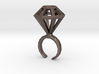 Haxagonal diamond ring  - standard size 3d printed 