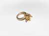 Dolplin Ring (US Size7) 3d printed Gold Plated Glossy