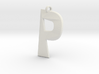 Distorted letter P 3d printed 