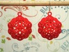 Flower Dodecahedron Earrings 3d printed 