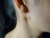 Diamond structure (tiny) 3d printed Diamond earring