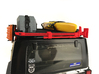 FR10023 Jack and Bracket - YELLOW 3d printed Shown in RED  mounted to Slimline II rack on a Axial JK (sold separately)