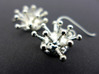 Cannabis Trichome Earrings - Nature Jewelry 3d printed Trichome earrings in polished silver
