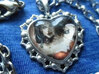 Custom Glass Cabochon Heart Necklaces 3d printed 
