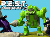 P.E.S.T. Powersuit Figure Kit 3d printed Hand painted white, strong and flexible
