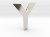 Distorted letter Y 3d printed 