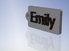 Name Tag Emily Key chain Fob Zipper Tag 2x1x02in 3d printed CAD Render