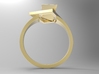 Female Ring-Crystal G 3d printed 