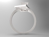 Female Ring-Crystal S B 3d printed 