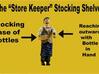 O ShopKeeper stocking shelving Figure 3d printed He is stocking the store shelving