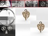 Personalised Greek Pattern Heart Charm 3d printed Personalised Greek Pattern Heart Charm