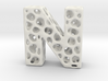 Voronoi Letter ( alphabet ) N 3d printed 