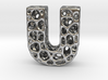 Voronoi Letter ( alphabet ) U 3d printed 