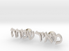 Hebrew Name Cufflinks - "Meir Simcha" 3d printed 