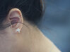 Delphinium Leaf Stud Earring 3d printed Dainty little light glimmers