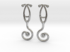 Stethoscope Spiral Earring 3d printed 