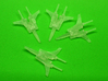 Space Fighter Type-B, 4-Pack 3d printed 4 Fighters in Fresh FUD Material