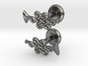 Infinity Knot Trumpet Cufflinks 3d printed 