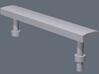 1:76th Modern metal benches 3d printed Rendered image of one of the benches.