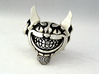 Evil Cheshire Cat - Alice in Wonderland 3d printed I personally hand polished this raw silver ring giving it a satin finish and also added the patina.