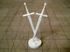 Role Playing Counter: Double Swords 3d printed Double Sword in Strong & Flexible Plastic (Polished White)