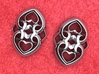 Heart Motif Earring 3d printed Heart motif earrings reverse. NOTE: Order 2 for a pair.