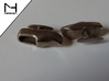 Wooden Shoe Cufflink / Klomp manchetknoop 3d printed Stainless Steel