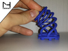 Twister / Spiral 3d printed WS&F in Blue (bend)