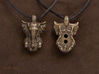 The Sleeping Elephant Pendant 3d printed Polished Bronze Steel