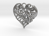 Beautiful Romantic Floral Heart Pendant Charm 3d printed 