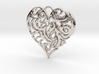 Beautiful Romantic Floral Heart Pendant Charm 3d printed 