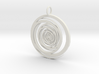 Abstract Vortex Swirl Pendant Charm 3d printed 