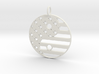 American USA Flag Yin Yang Symbol Pendant Charm 3d printed 