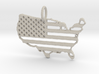 American USA Flag Map Pendant Charm 3d printed 