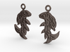 Shard Fish Earrings (inverted) 3d printed 