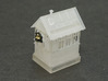 CPR John Street Gatehouse - HO Scale (1/87) 3d printed FUD print assembled with Brass HO Scale Bell on Platform.