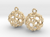 BuckyBall C60 Earrings 1 cm. 2 pieces. 3d printed 