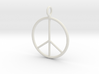 Peace symbol necklace 3d printed 