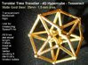 Toroidal Hypercube 35mm 1.5mm Time Traveller 3d printed Fairly chunky at 35mm x 1.5mm lines  in Matte Gold Steel.