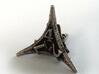 Caltrop d4 3d printed In stainless steel and inked
