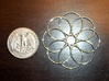 4D Circular Hypercube (tesseract) 3d printed 4D Circular Hypercube in Polished Silver