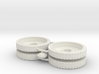 Two 1/16 T34 Rubber Rimmed Wheels 3d printed 