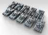 1/600 Russian T-72B3 Main Battle Tanks x10 3d printed 3d render showing product detail