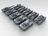 1/600 Russian T-80 Main Battle Tanks x10 3d printed 3d render showing product detail