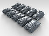 1/700 Israeli Merkava IID MBT x10 3d printed 3d render showing product detail