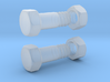 Tunnel - Bolt 4mm Pair with nut 3d printed Flesh tunnel bolt 4mm - Frosted